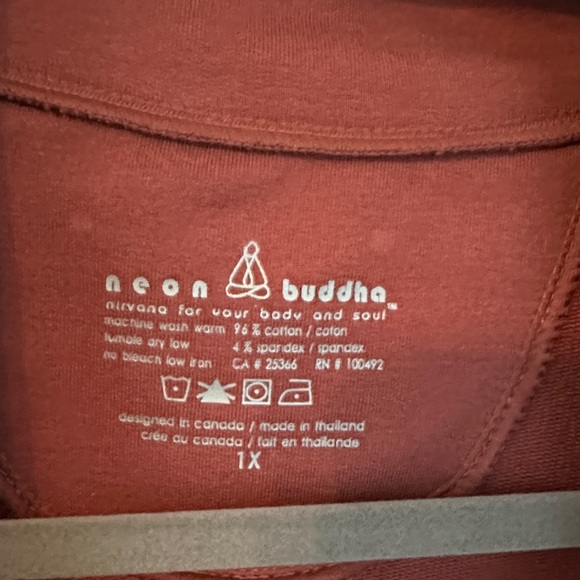 Neon Buddha Casual Button-Up Lightweight Jacket Blazer NWOT Size 1X - Picture 7 of 11